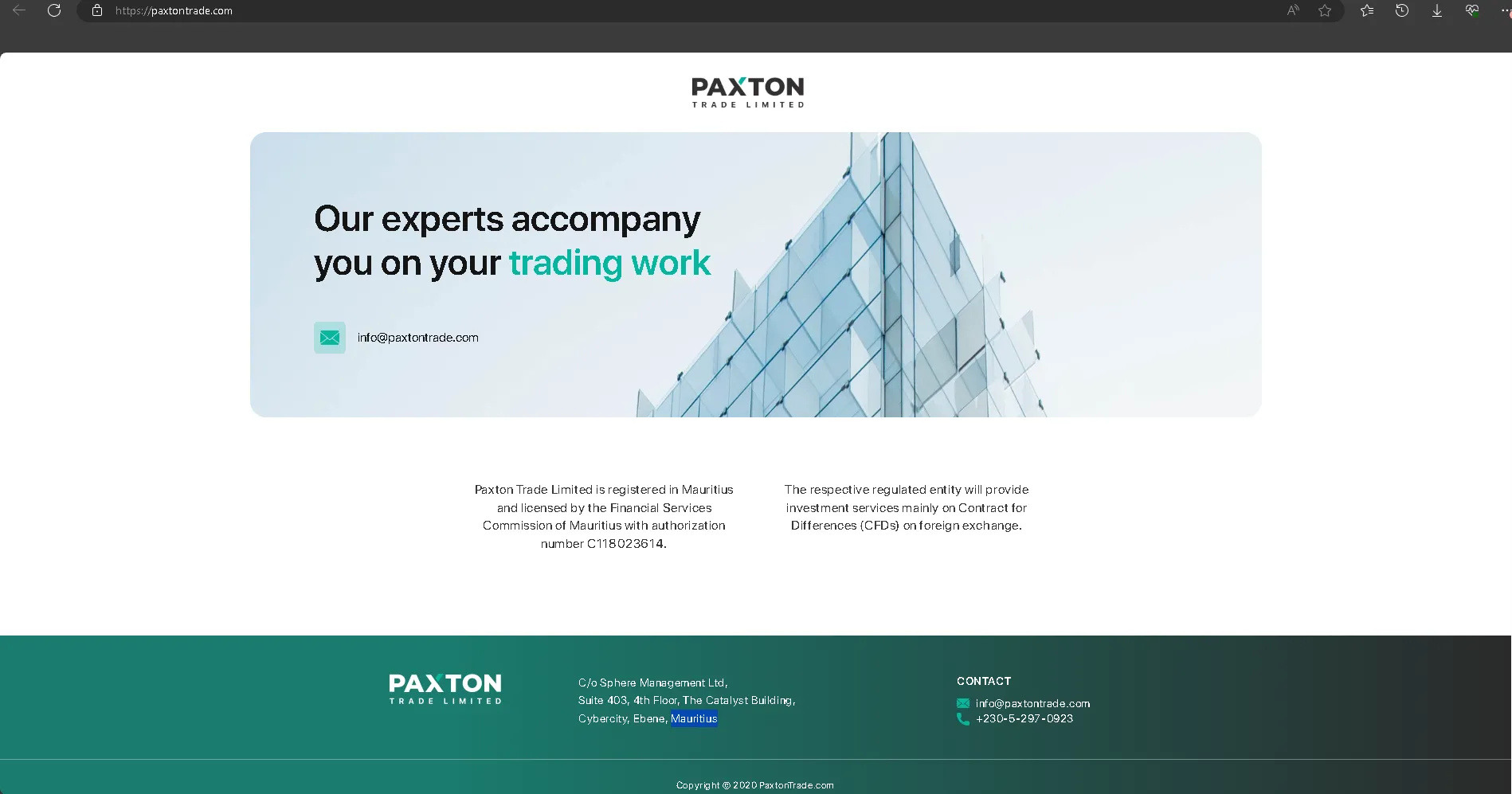 Página de inicio de Paxton Trade Página de inicio de Paxton Trade