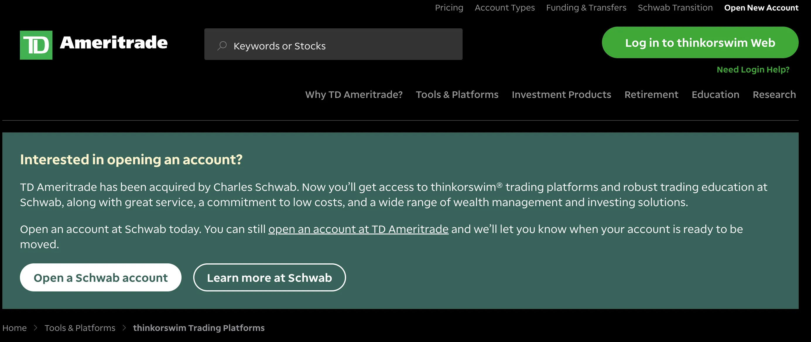Overview of thinkorswim