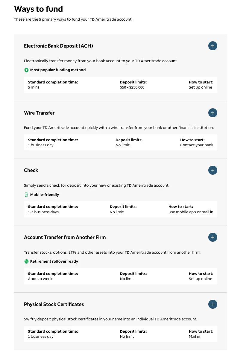 Deposit & Withdrawal