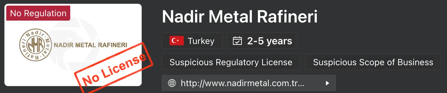 Is Nadir Metal Rafineri Legit? Is Nadir Metal Rafineri Legit?