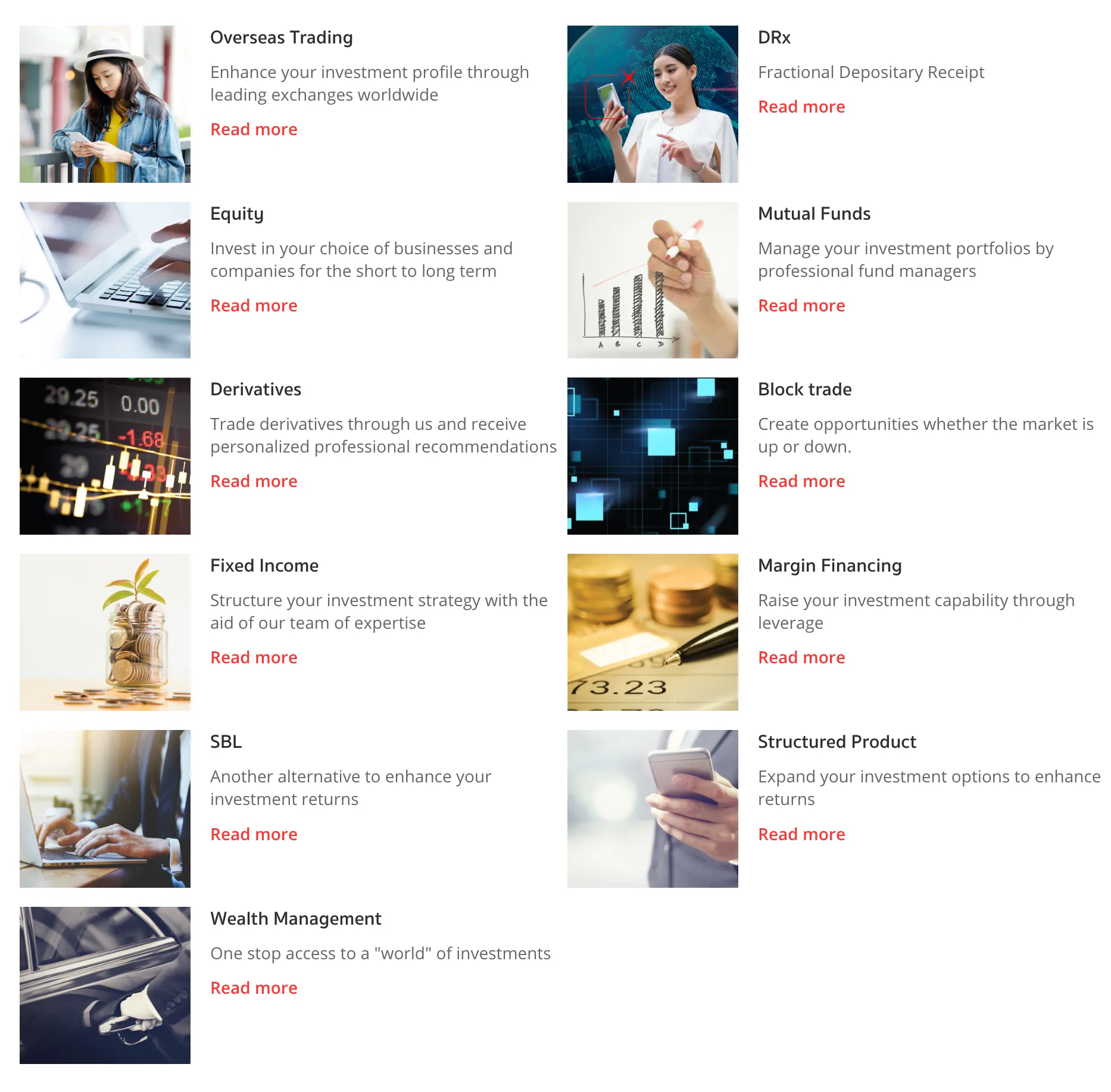 Products and Services Products and Services
