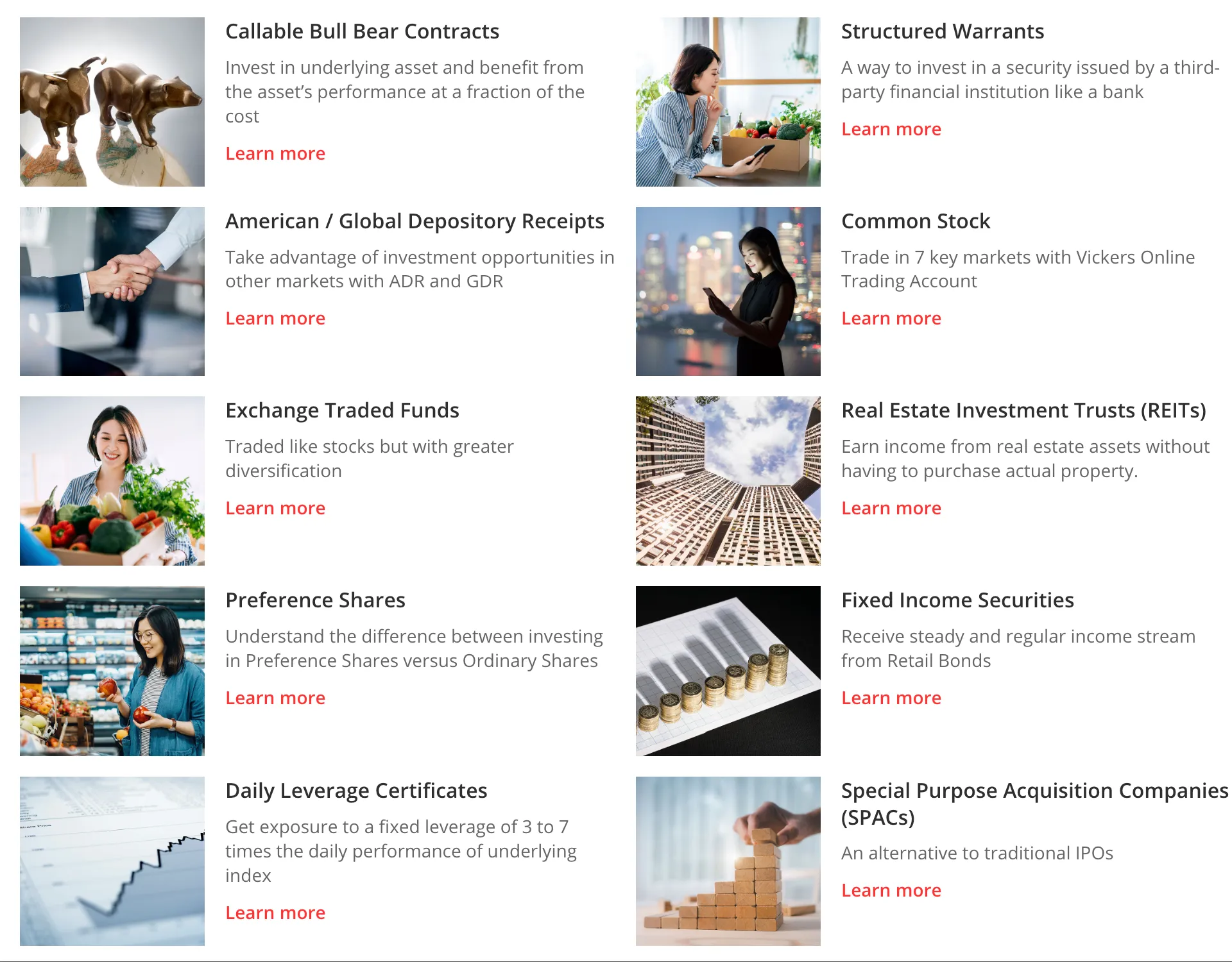 Produits et services