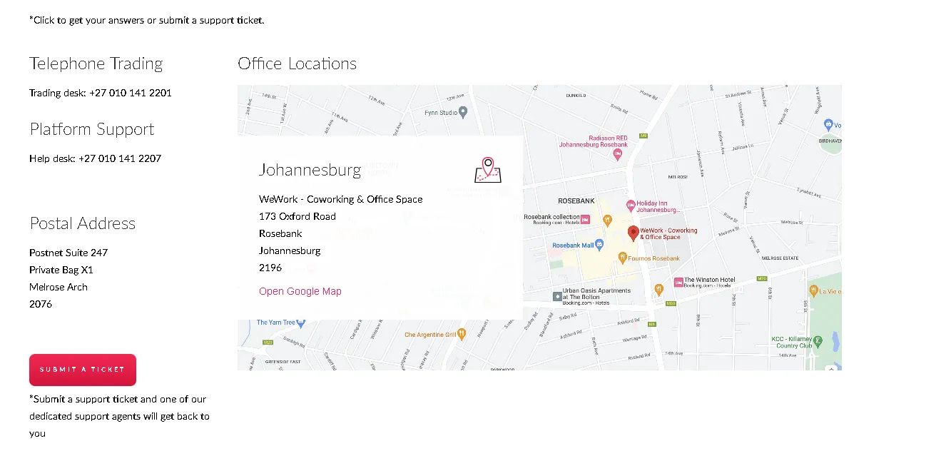 contact details