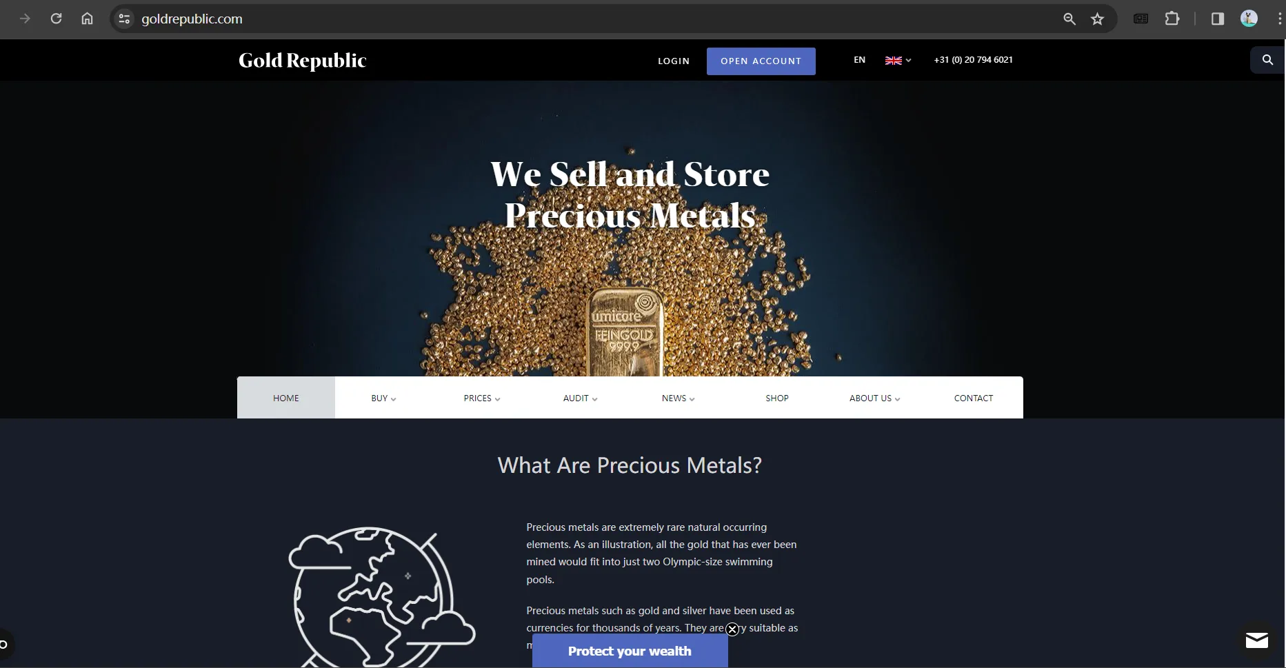 Gold Republic's homepage Gold Republic's homepage