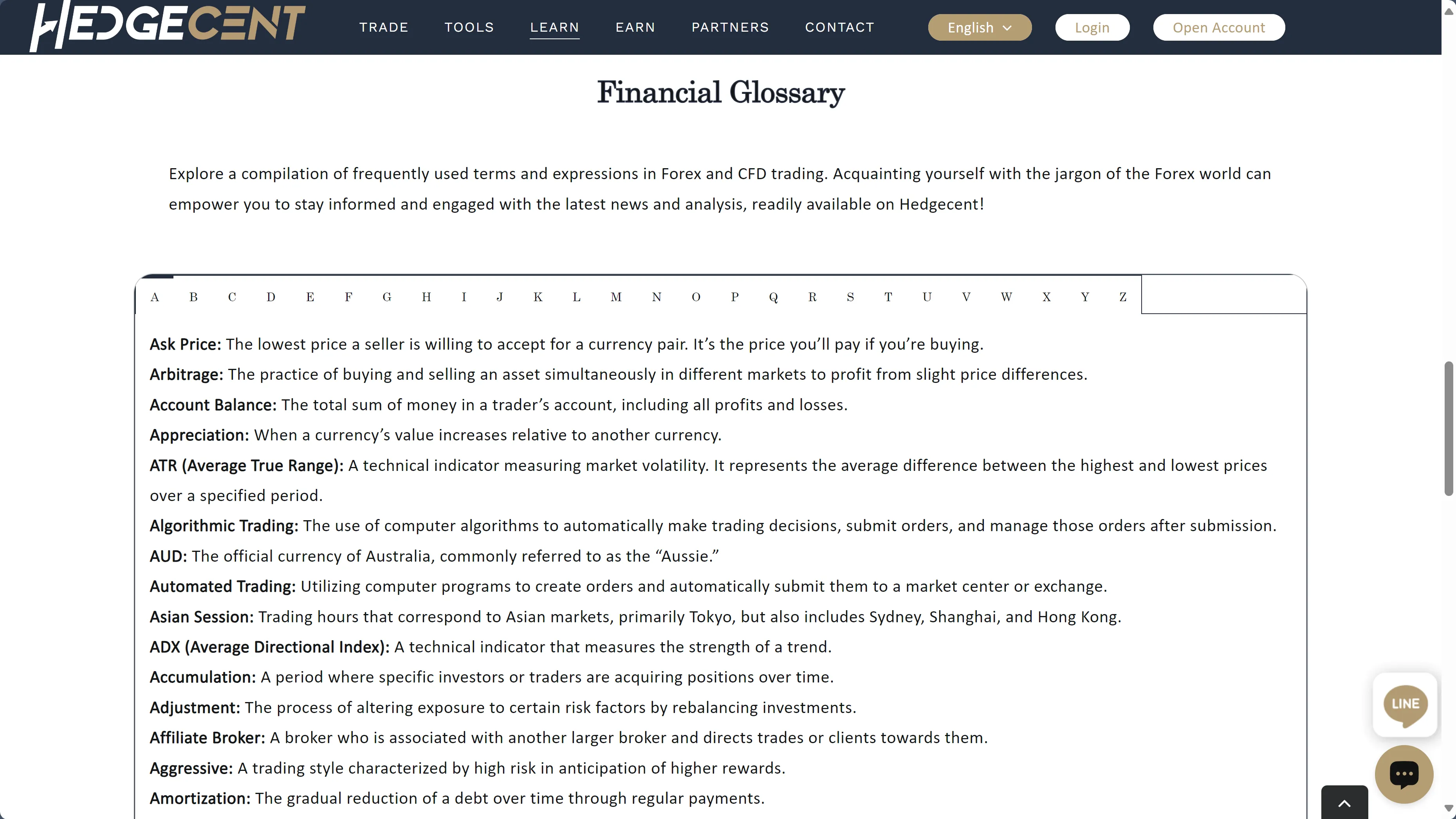 Financial Glossary