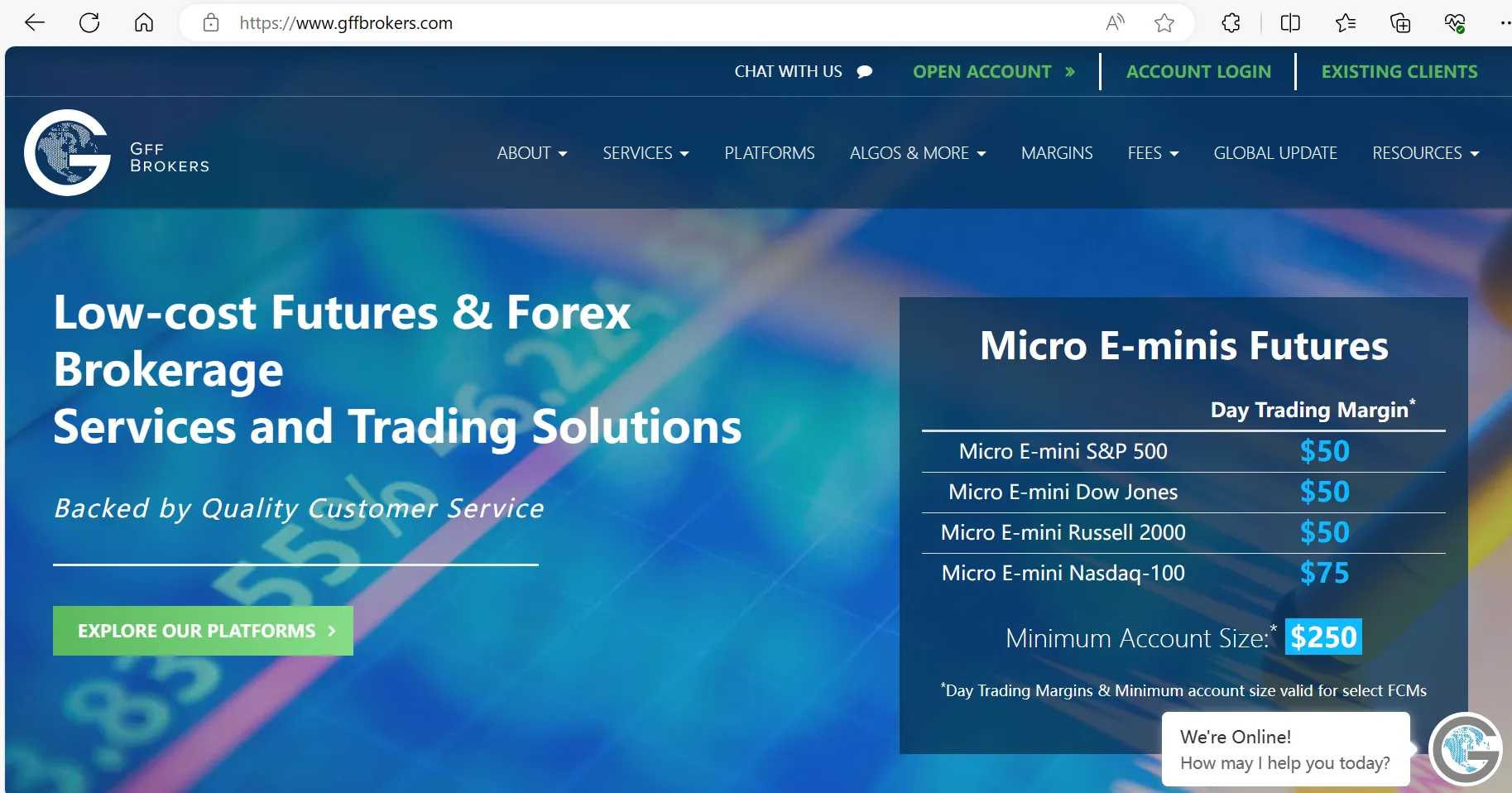GFF Brokers homepage GFF Brokers homepage