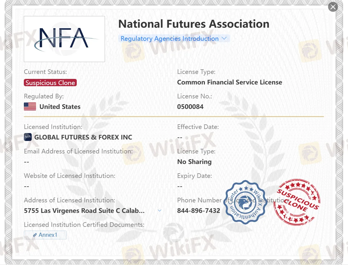 의심스러운 클론 NFA 라이센스