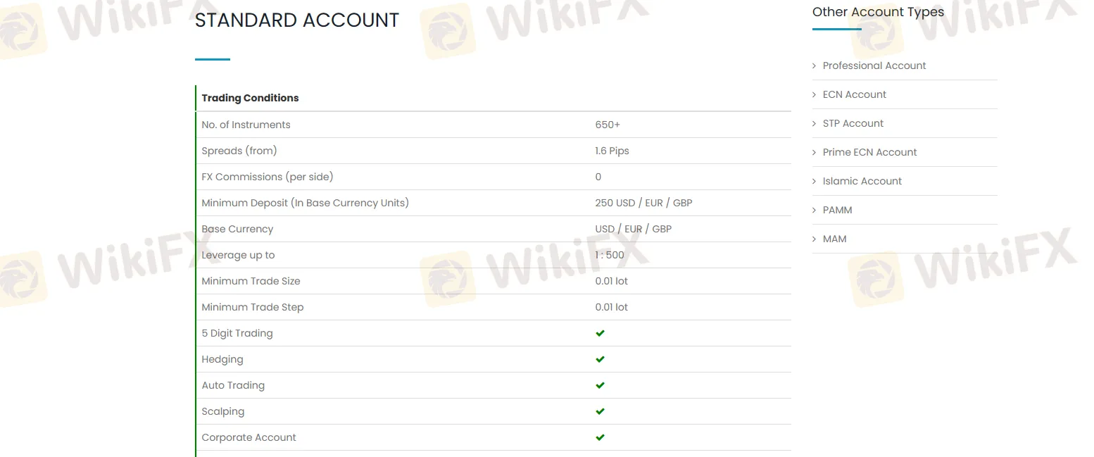 Standard Account Standard Account