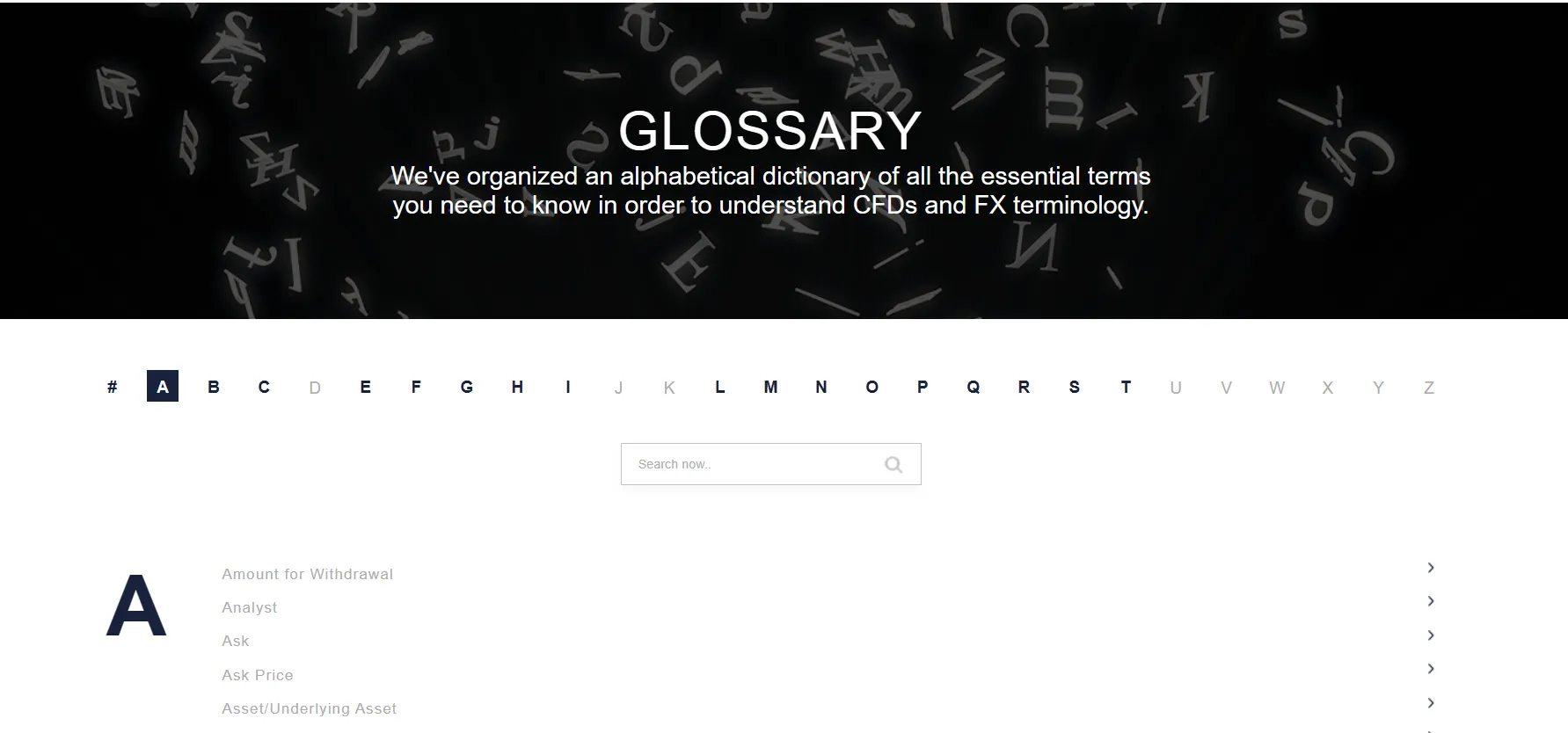 glossary
