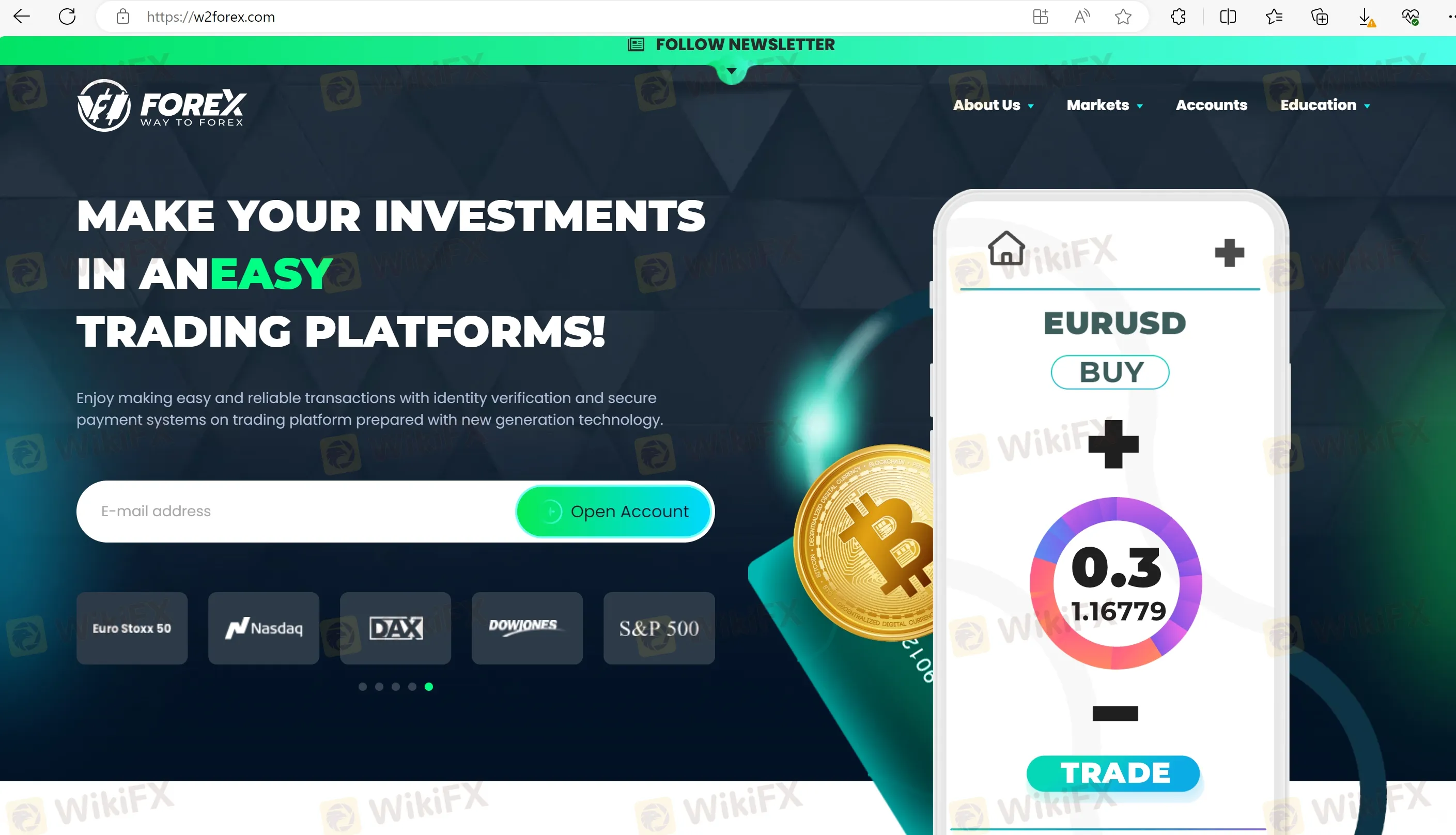 Startseite von W2Forex