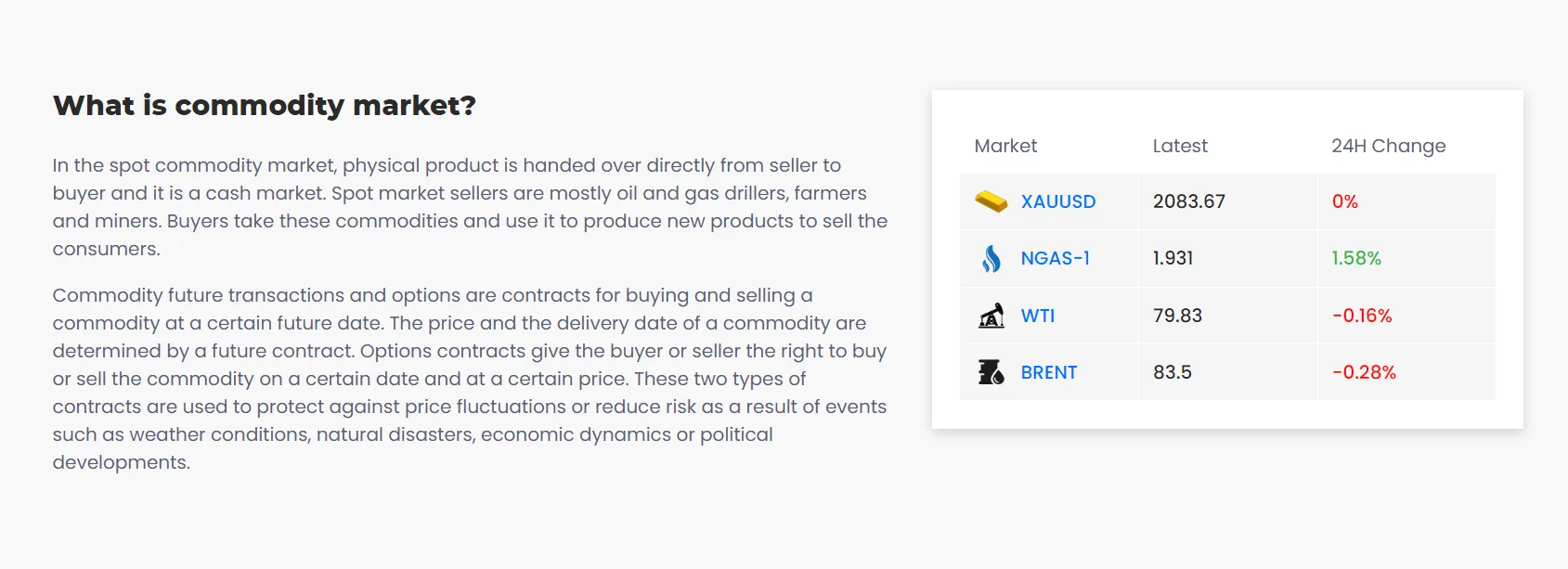 commodity commodity
