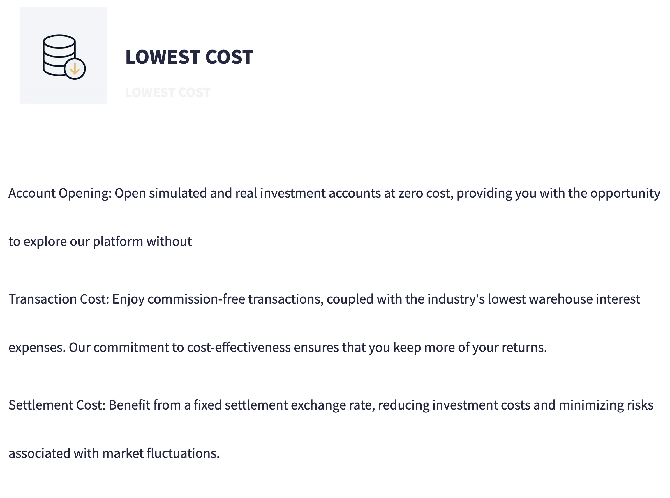 lowest cost