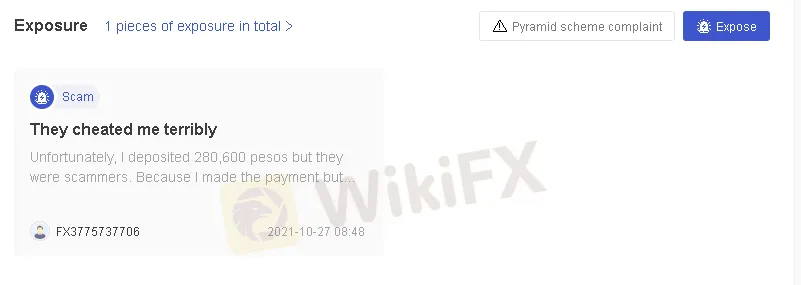 User Exposure on WikiFX User Exposure on WikiFX