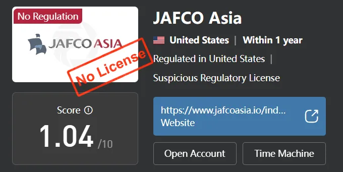 JAFCO Asia 是否合法? JAFCO Asia 是否合法?