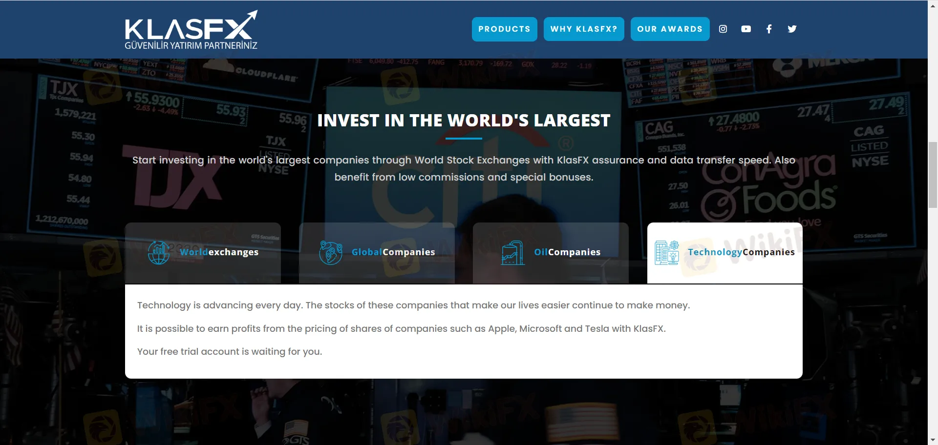 World Stock Exchanges Support
