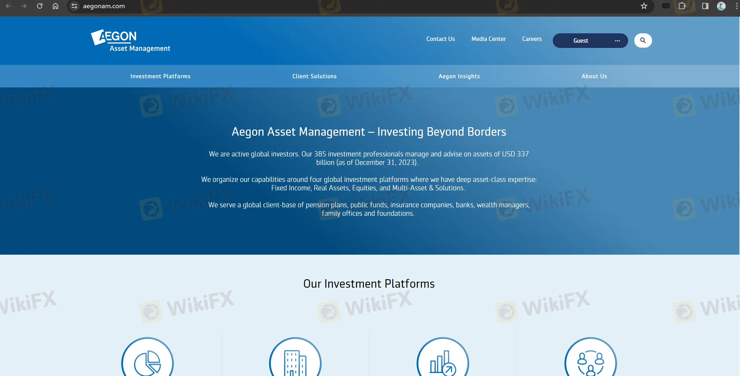 Aegon Asset Management's homepage