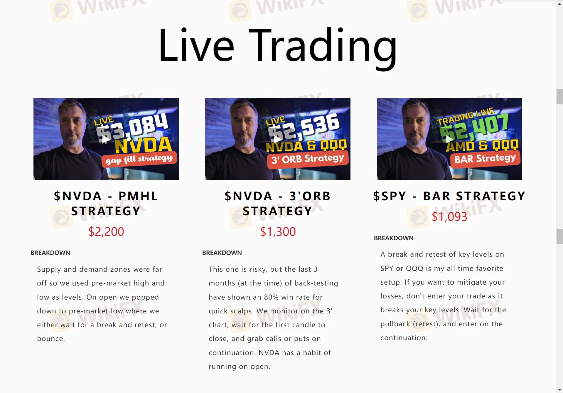 live trading live trading