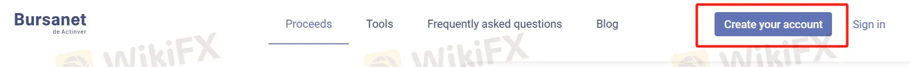 点击按钮''创建您的帐户''