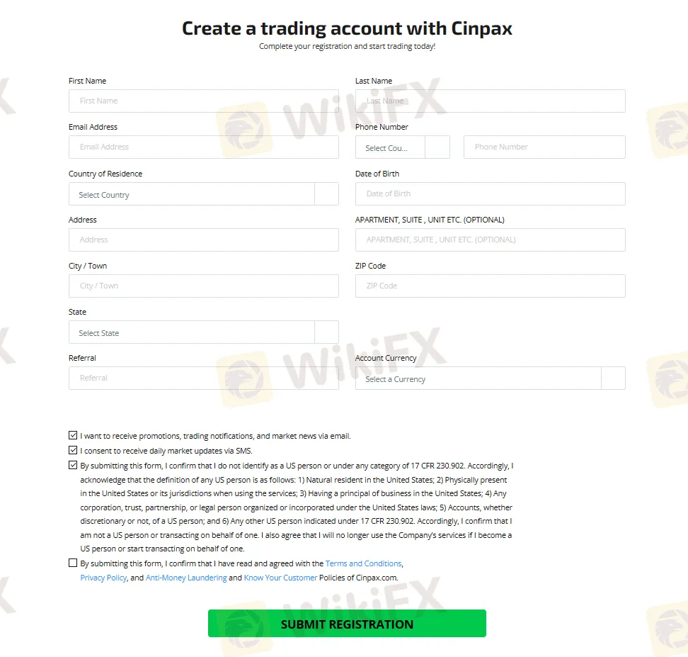 contact form