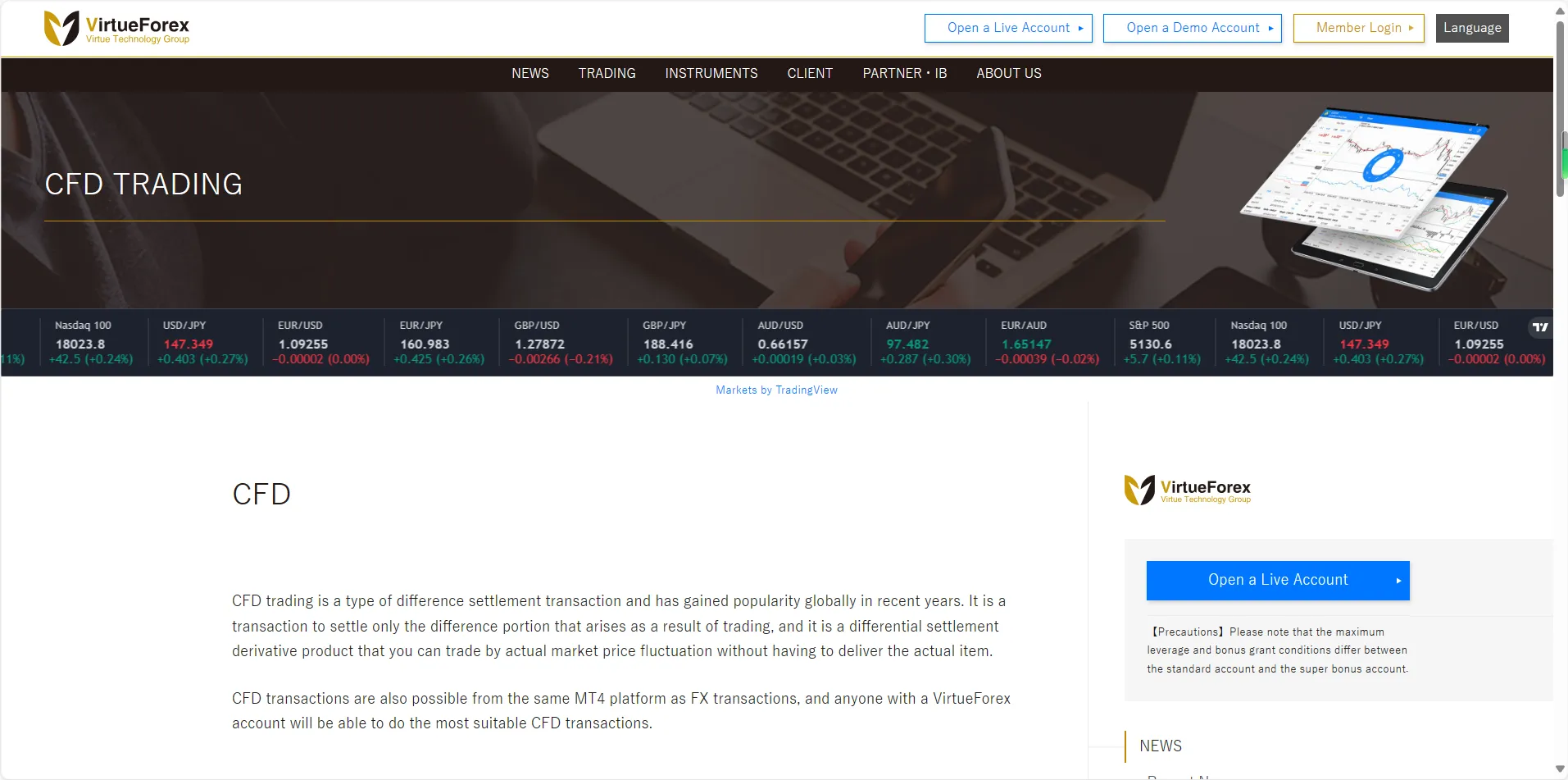 Contract for Differences (CFDs) Contract for Differences (CFDs)