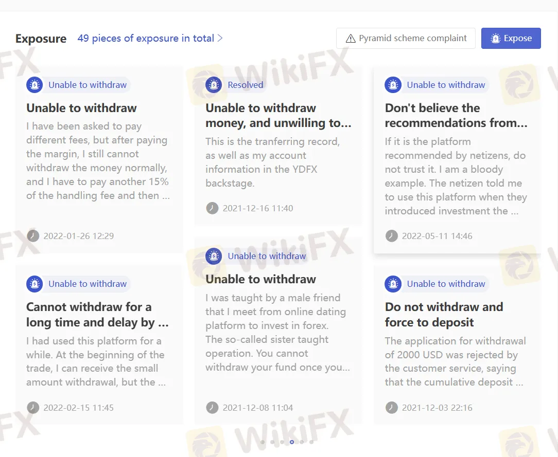 WikiFX上的用户曝光