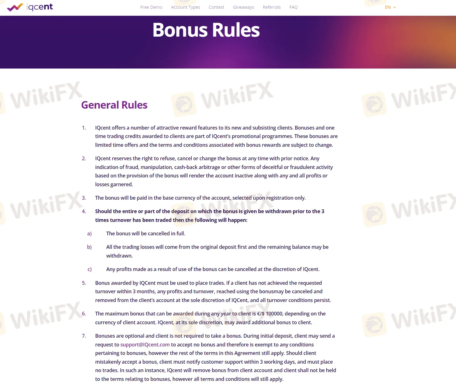 bonus rules