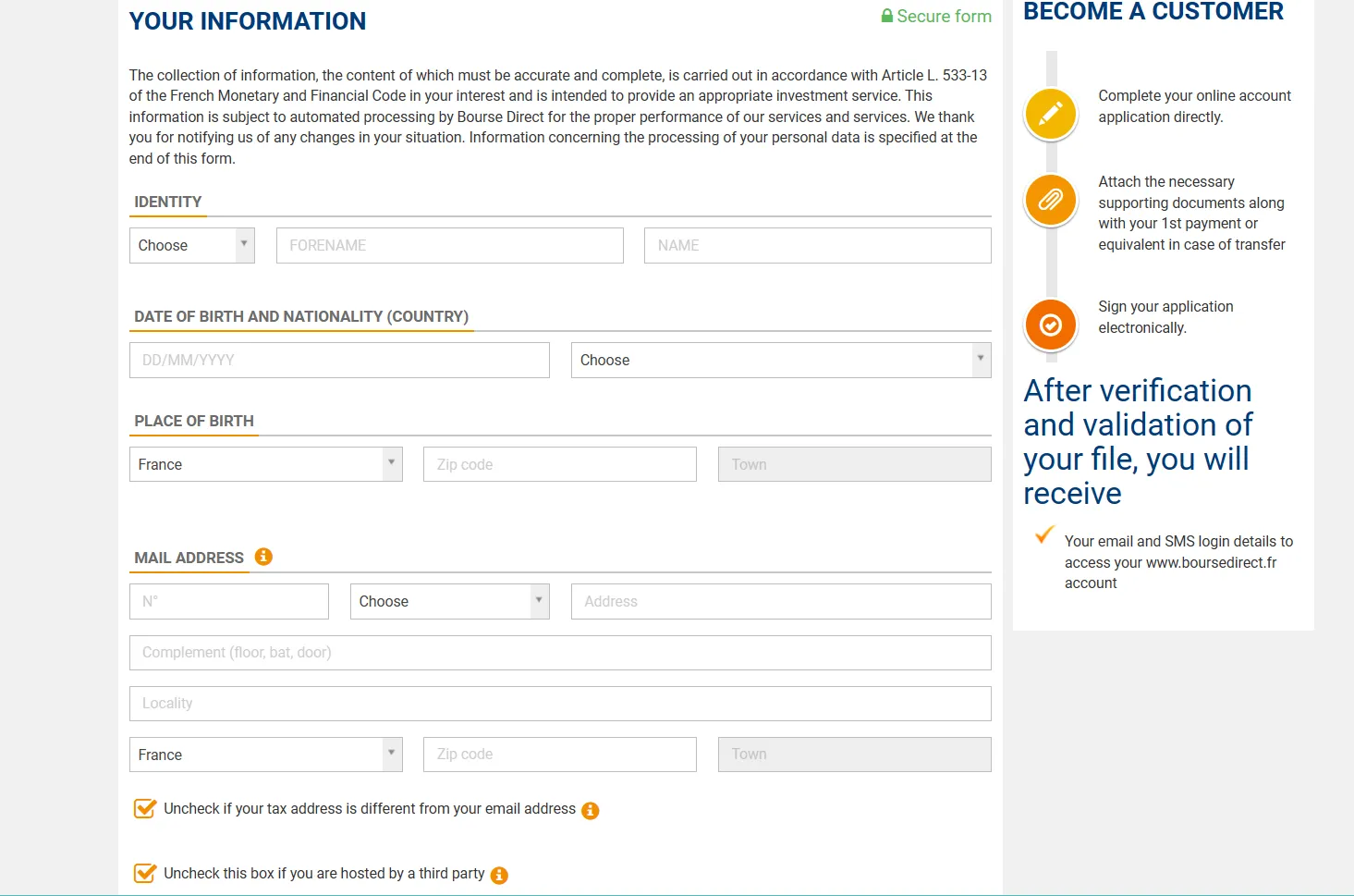 fill in required info fill in required info