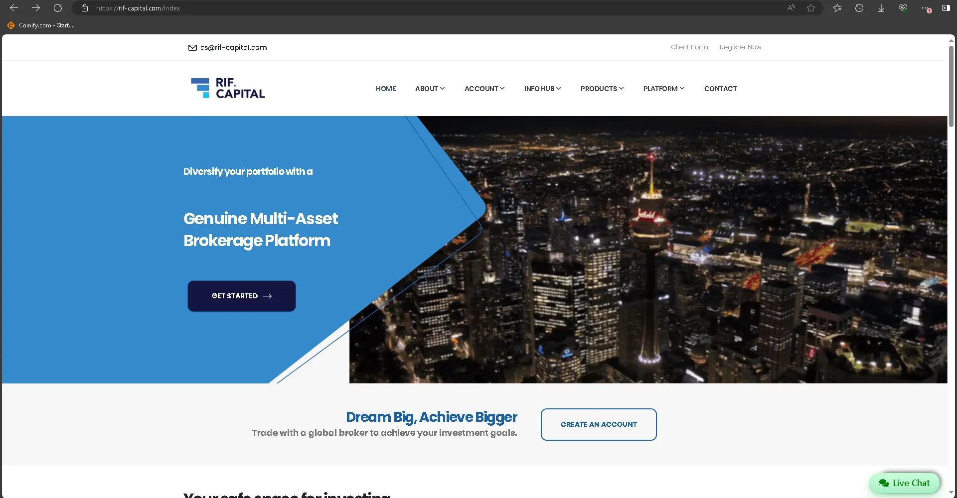 โฮมเพจของ RIF-CAPITAL