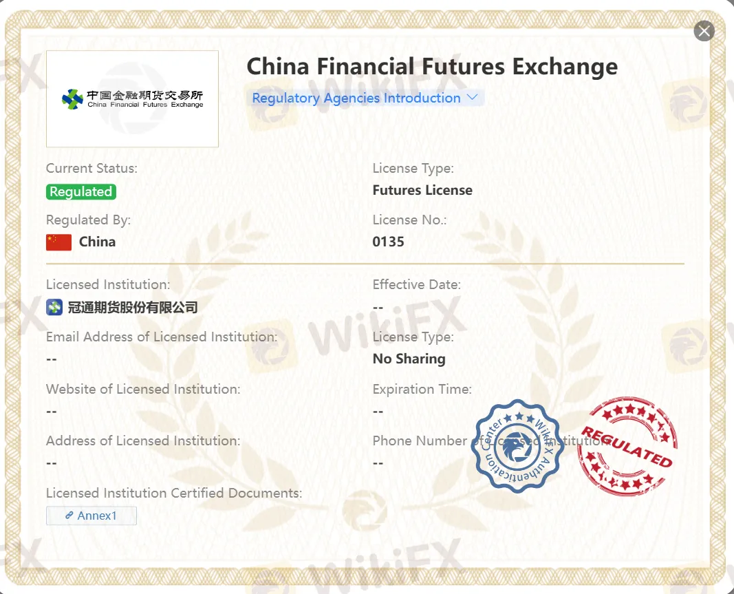 CFFEX द्वारा नियमित CFFEX द्वारा नियमित