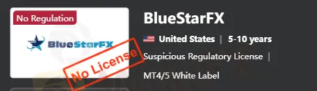 BlueStarFX वैध या धोखाधड़ी?