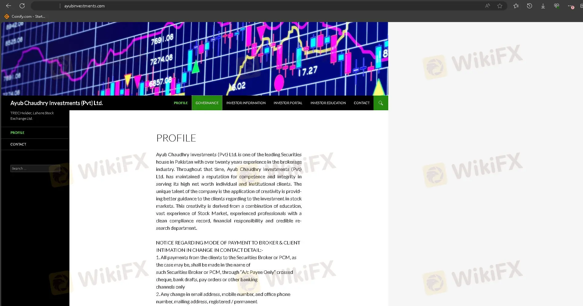 Ayub Chaudhry Investments‘ homepage