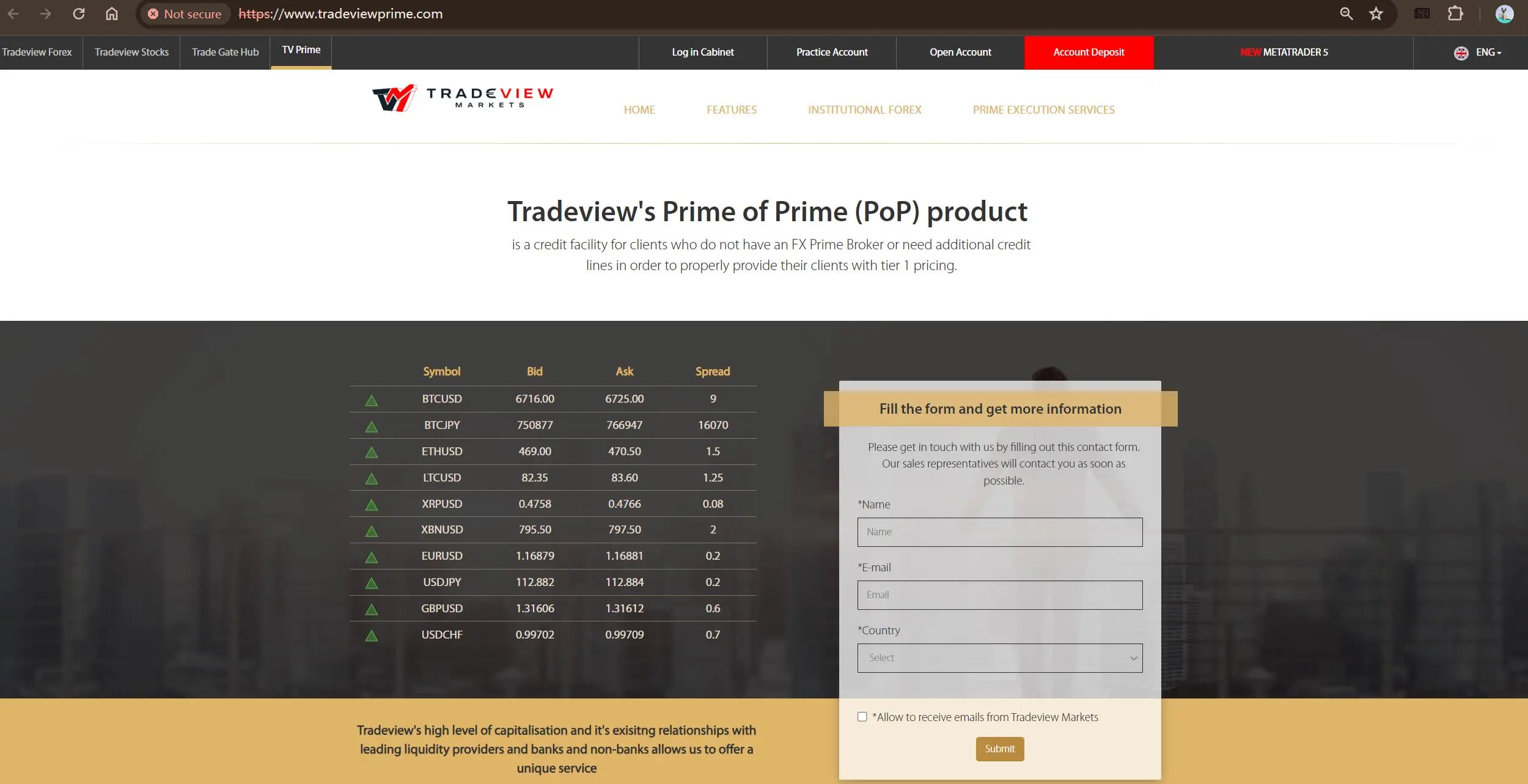 Tradeviews homepage