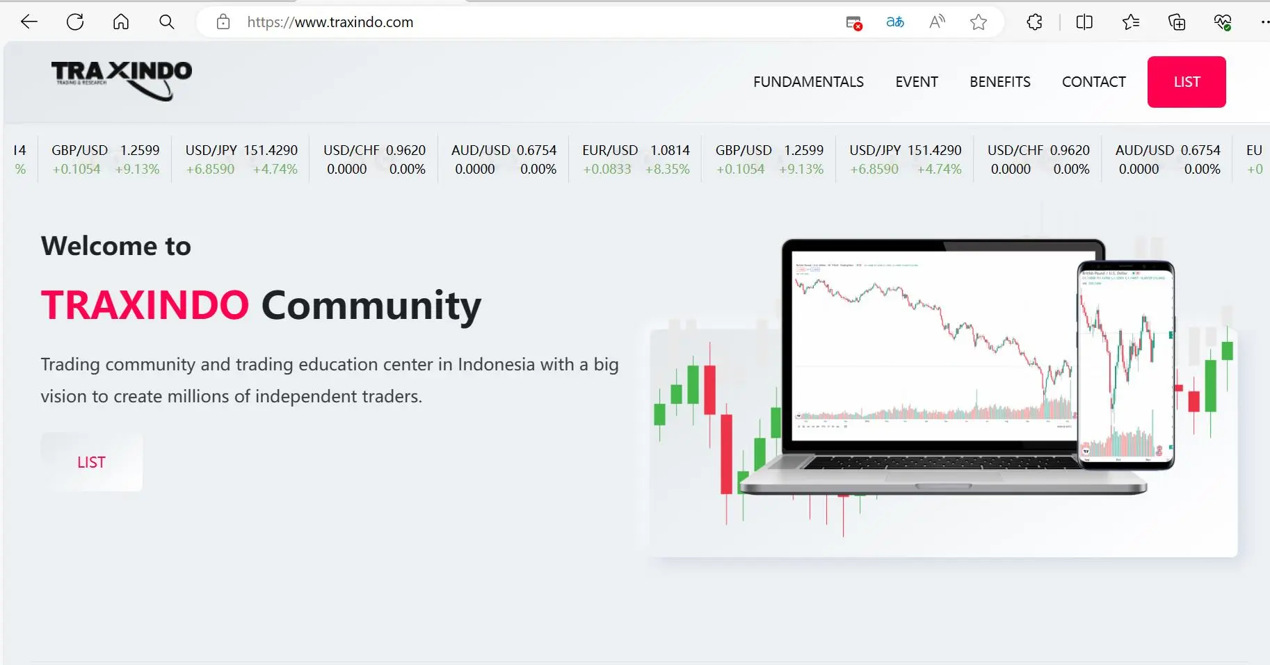 TRAXINDO's homepage TRAXINDO's homepage