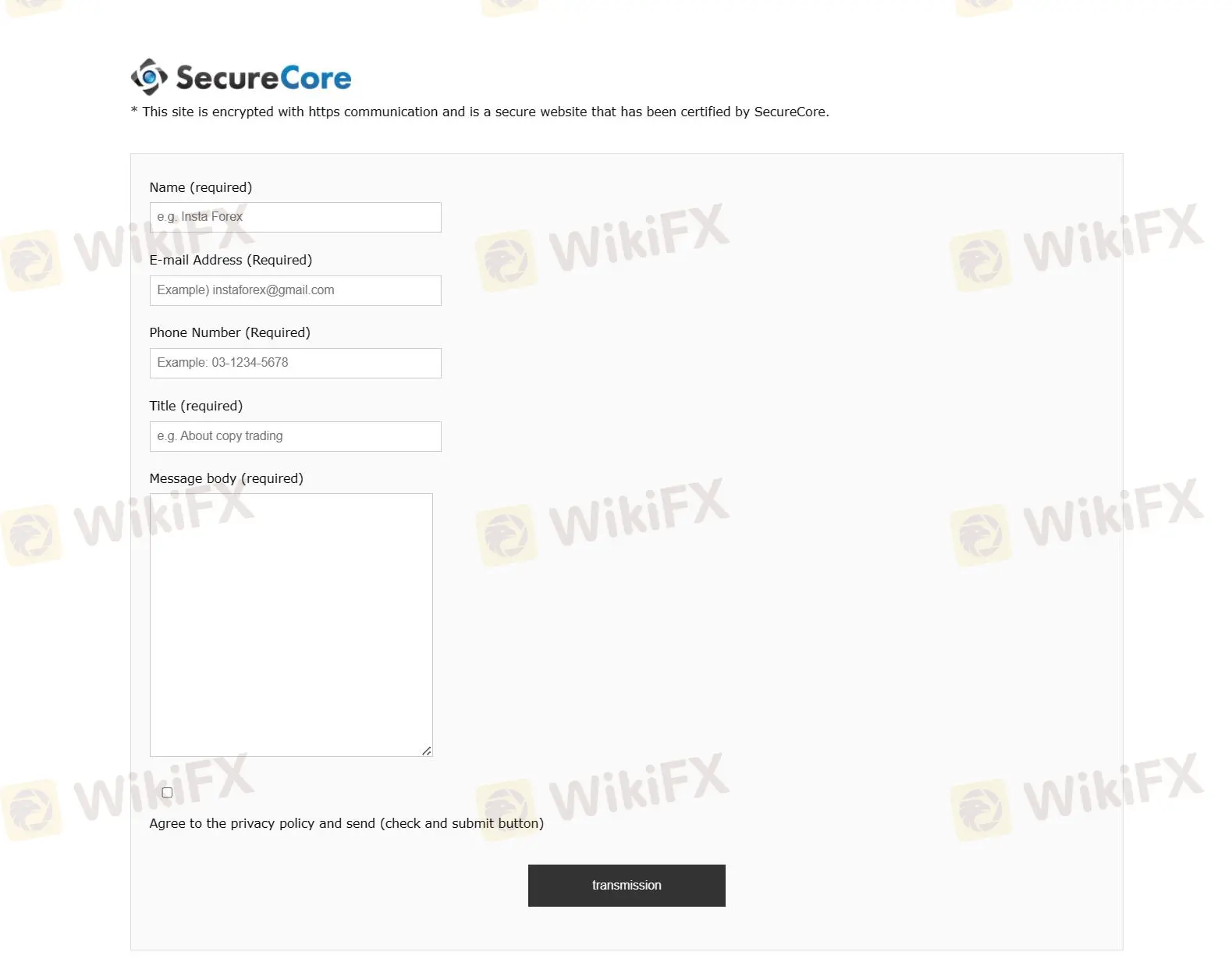 contact form contact form