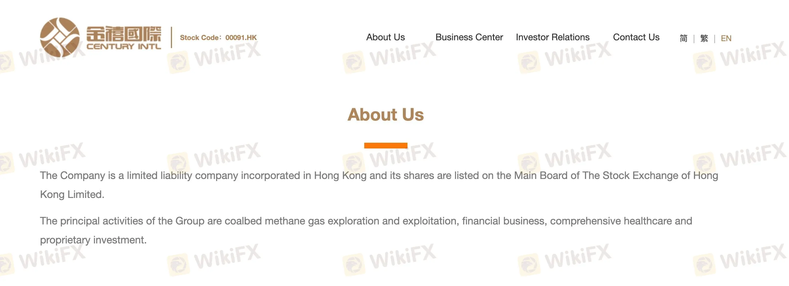 Overview of Century INTL