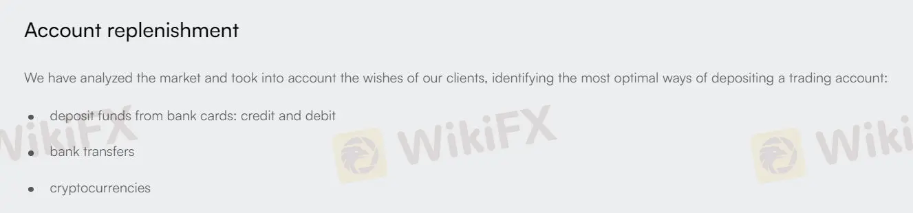 Deposit & Withdrawal