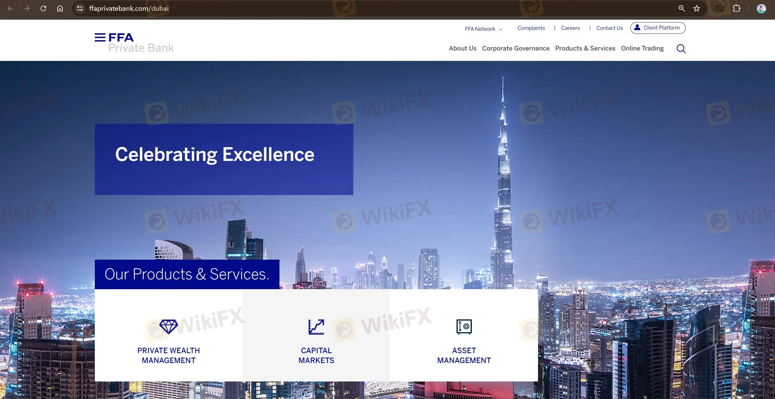 FFA's homepage