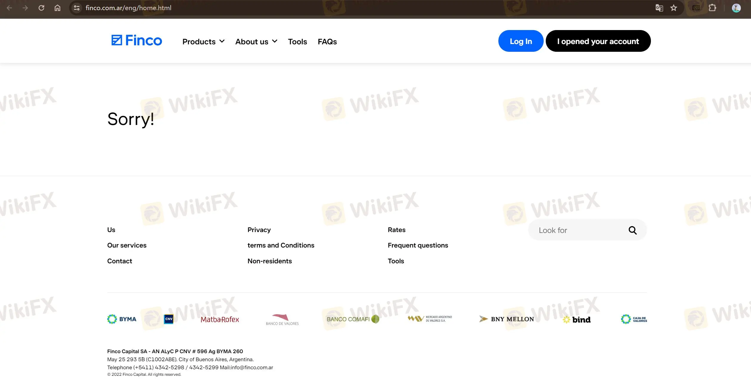 FINCOのホームページ