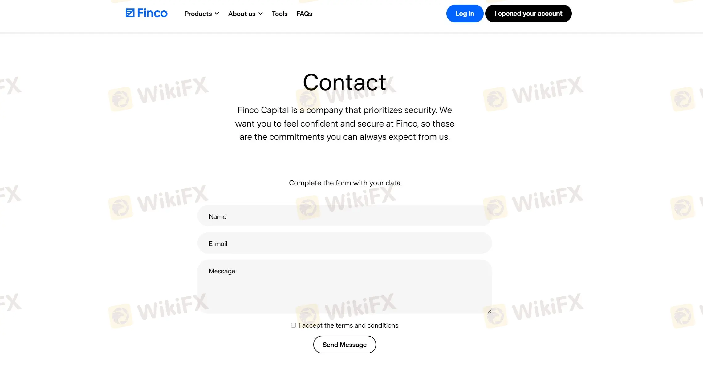 contact form