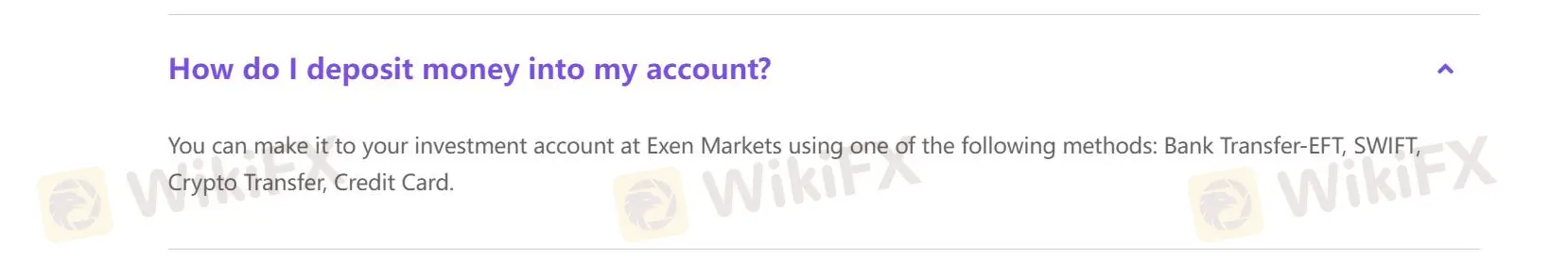 deposit FAQ