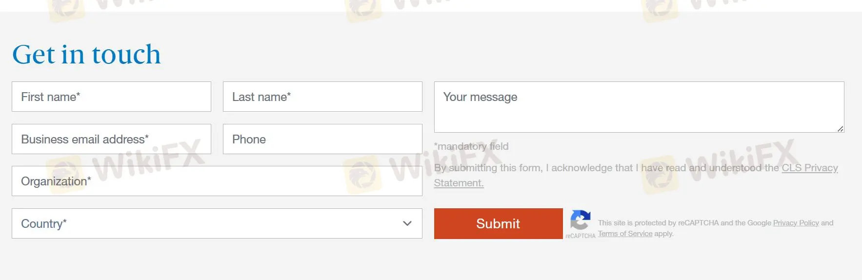 contact form