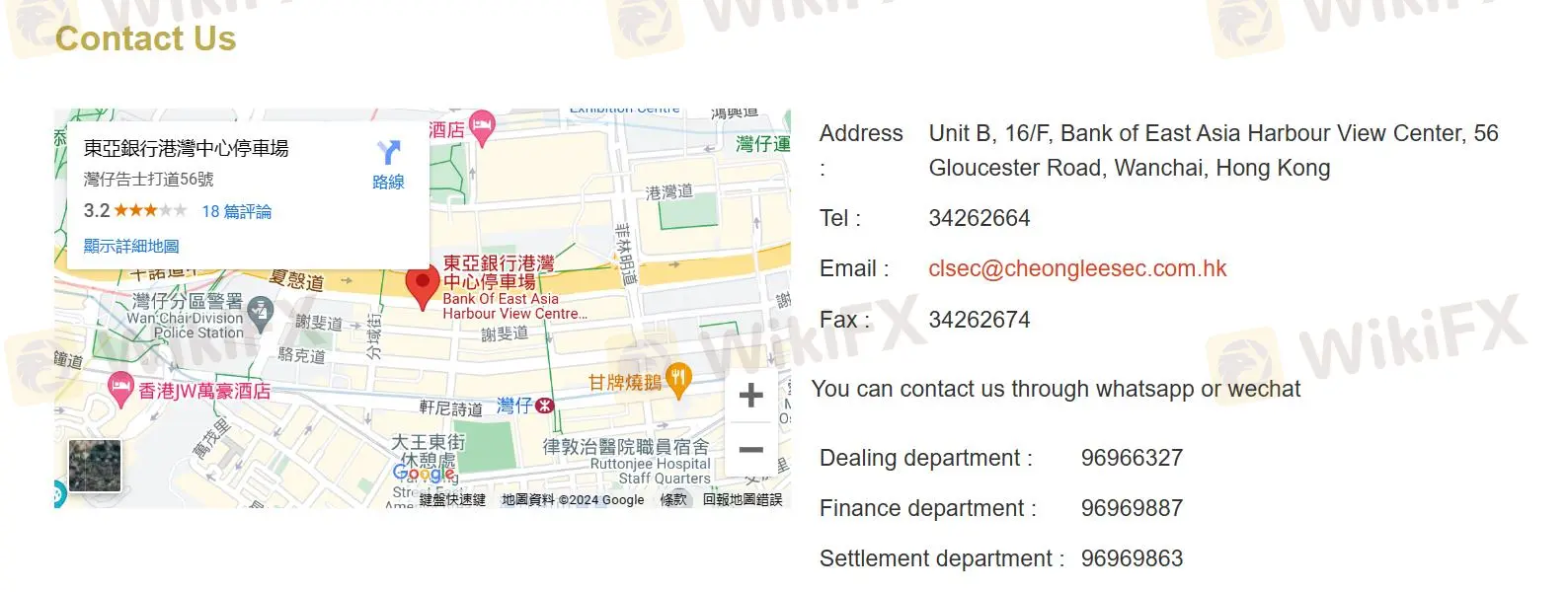 contact details