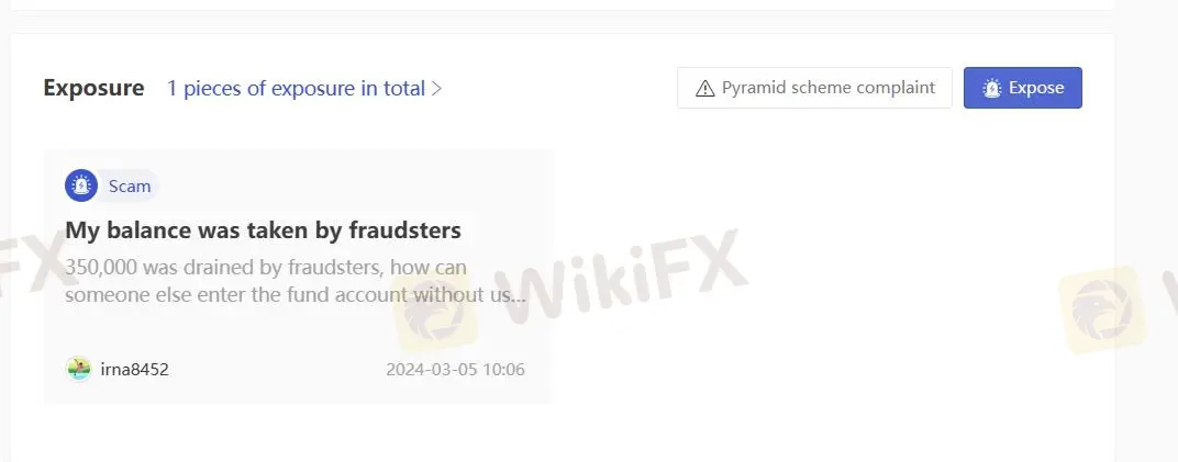 Paparan Pengguna di WikiFX