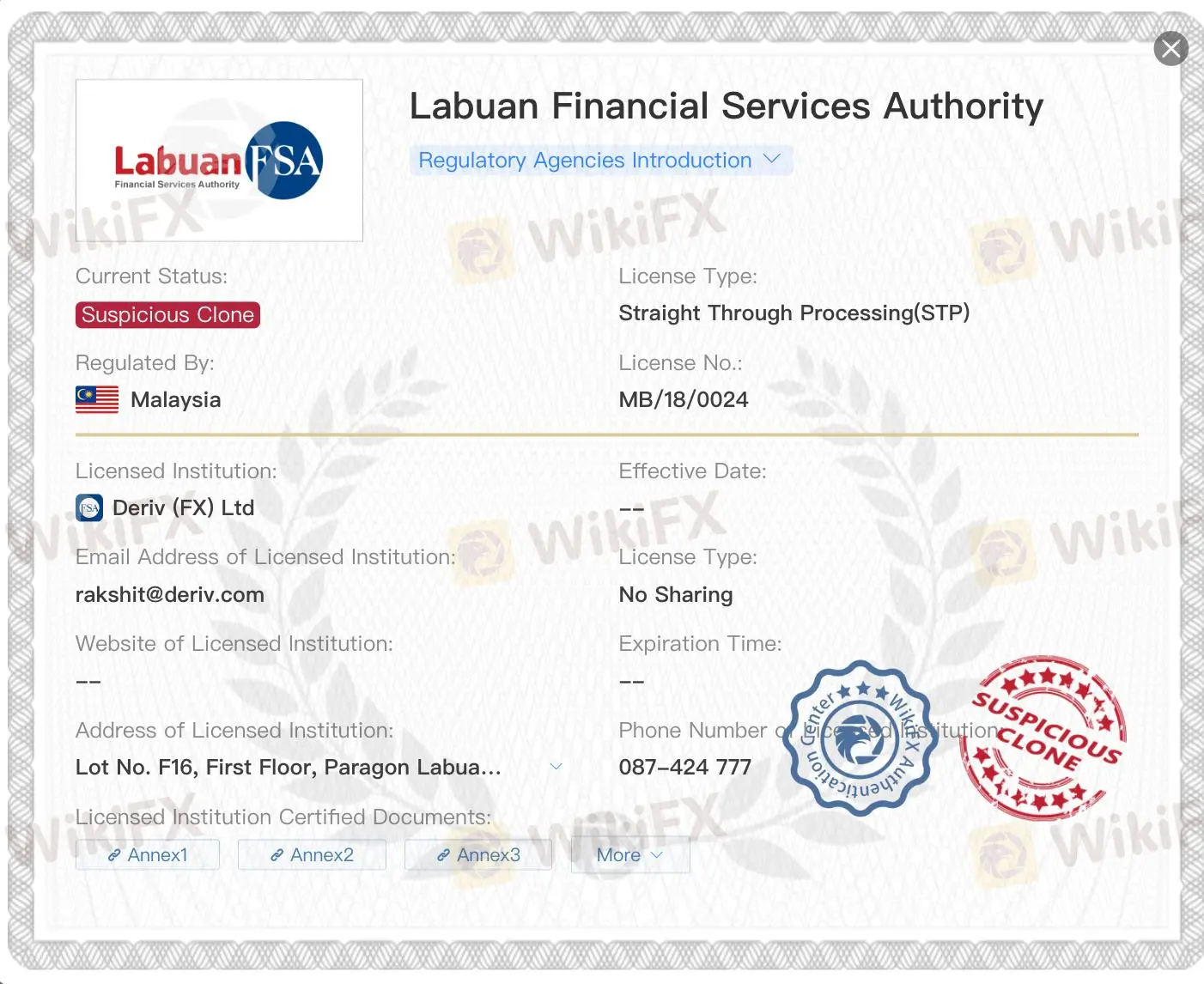 Regulatory Status