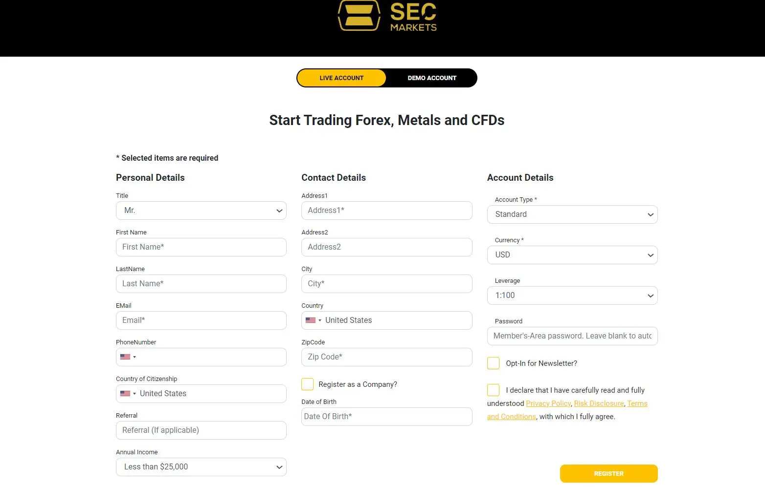 如何在SEC Markets开设账户 如何在SEC Markets开设账户