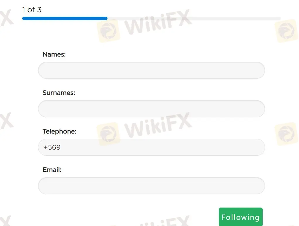 fill in required info