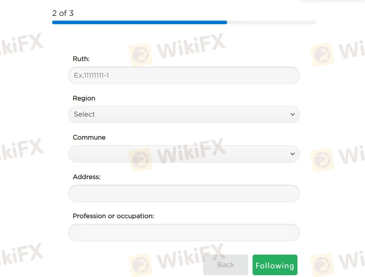 fill in required info