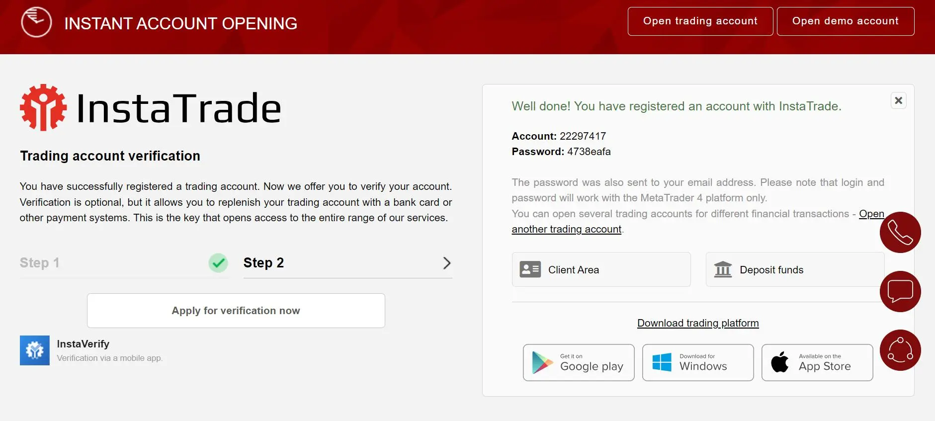 Verify your account