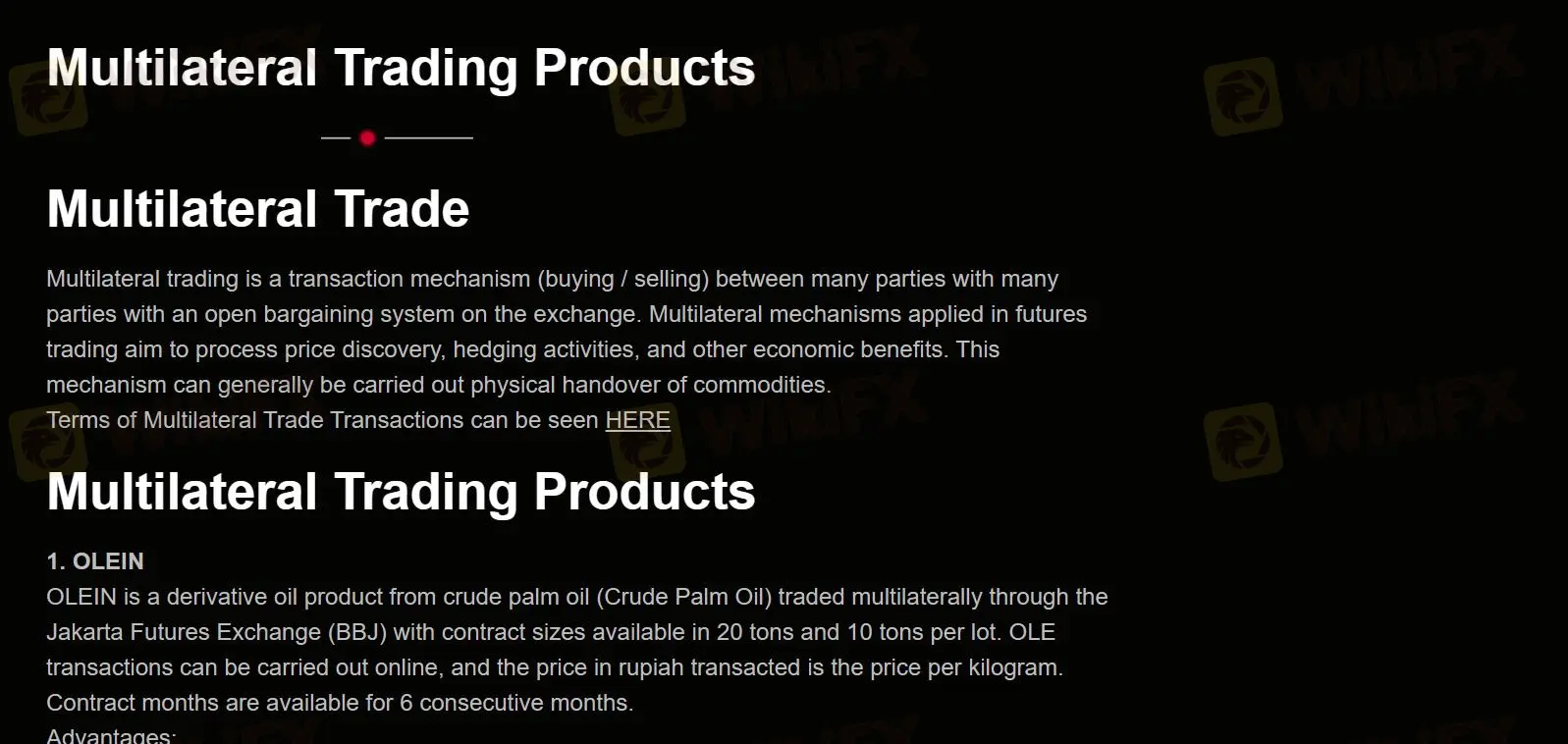 Mga produktong multilateral na pangkalakalan Mga produktong multilateral na pangkalakalan