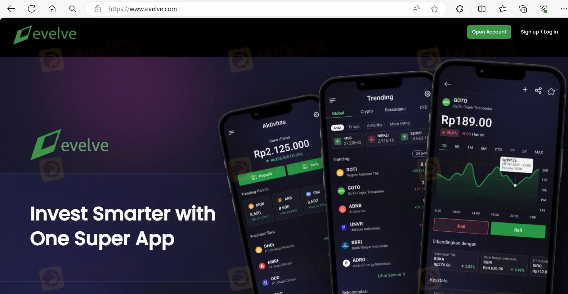 Página de inicio de Evelve Página de inicio de Evelve